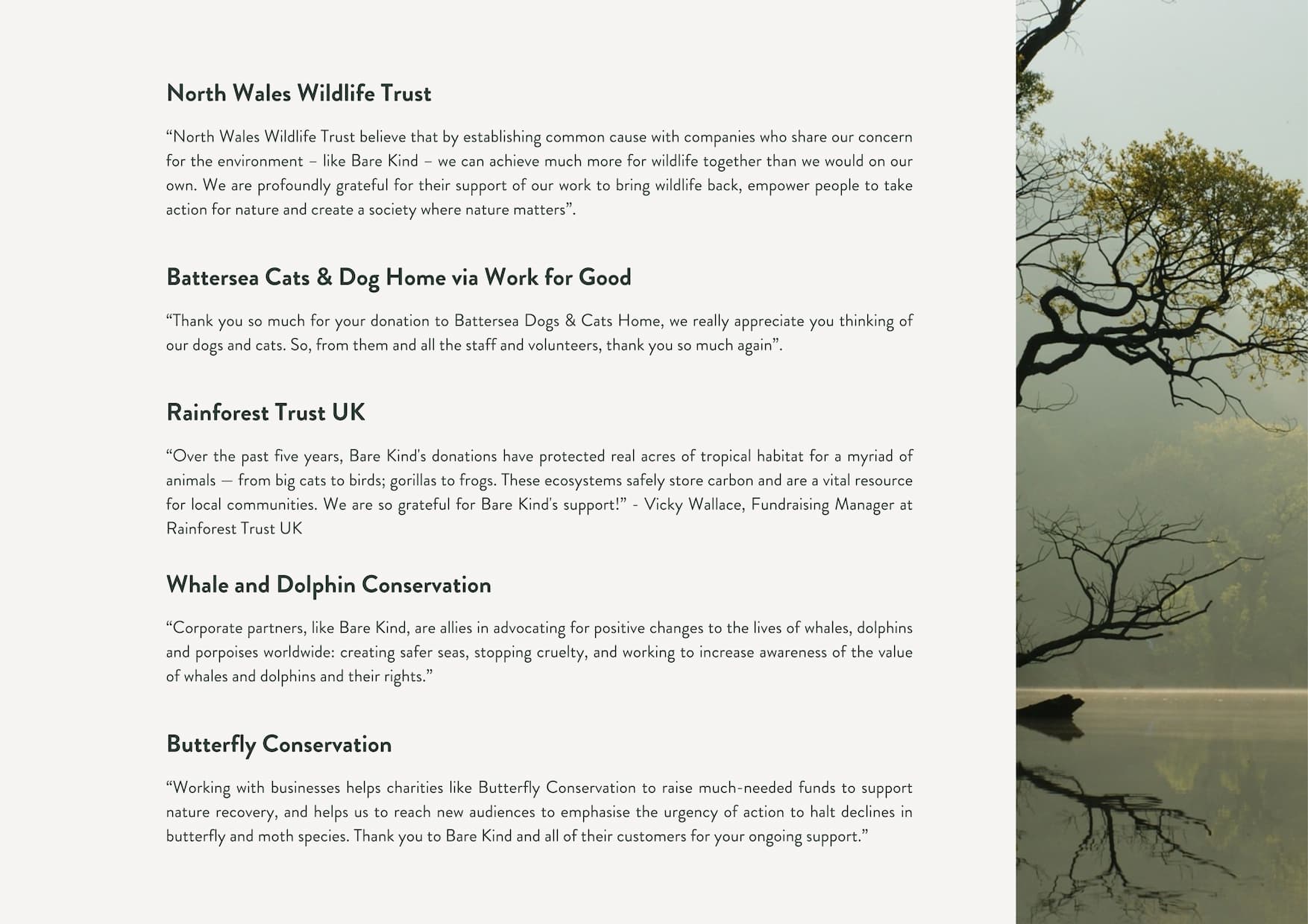 Impact report, Hear from our charities