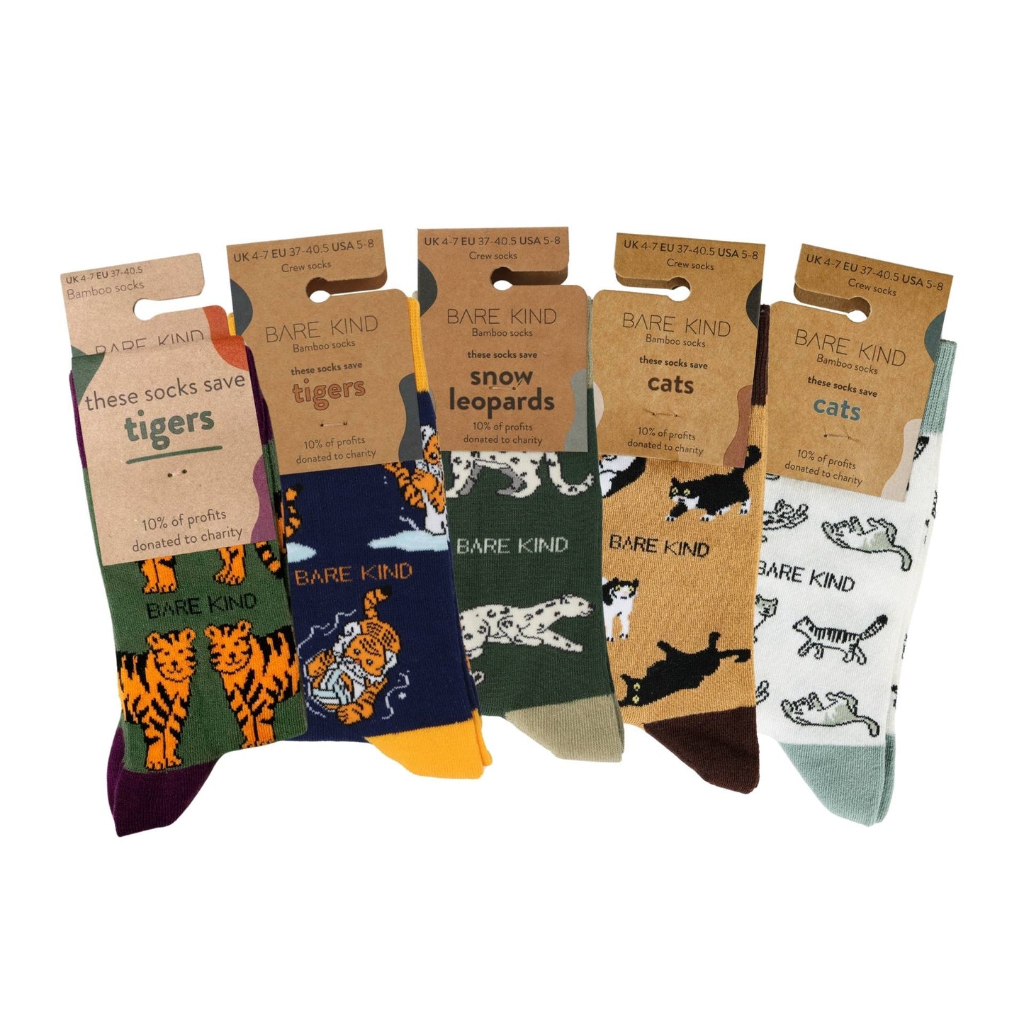 packaging flatly of cat bamboo socks