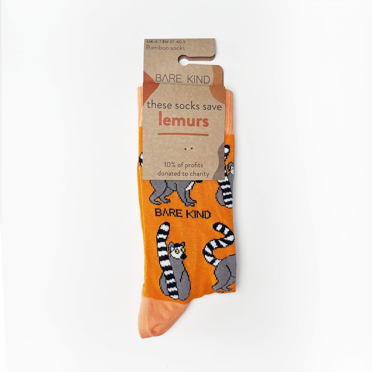 Save the Lemurs Bamboo Socks
