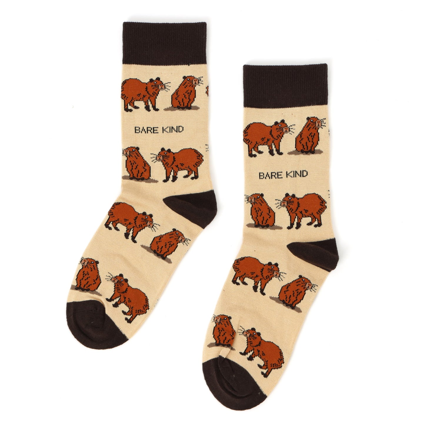 flat lay image of capybara bamboo socks