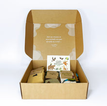 February's Birthday Gift Box featuring 7 beautiful bamboo socks that save animals
