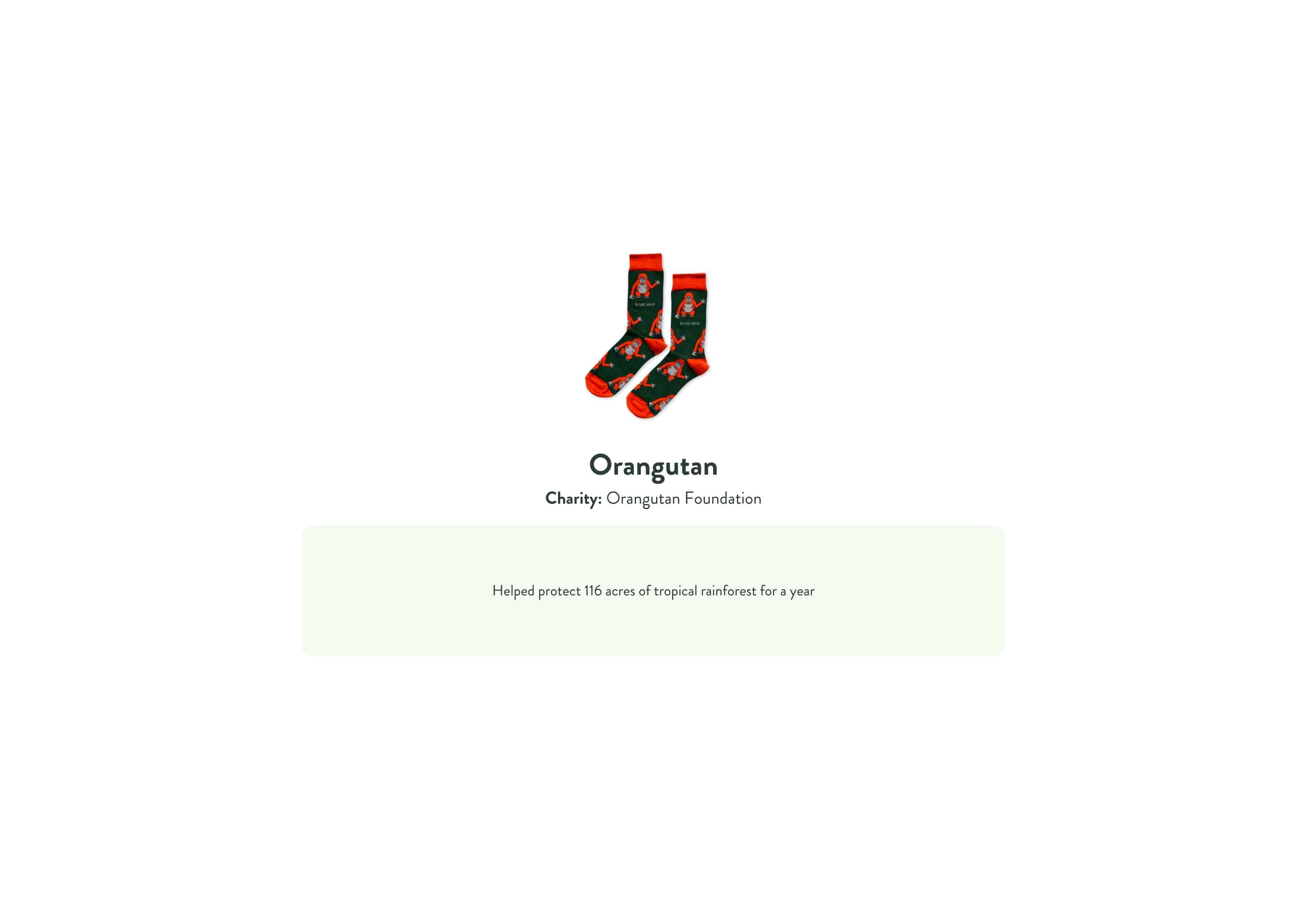 Pair of socks with orangutan pattern on a white background,.