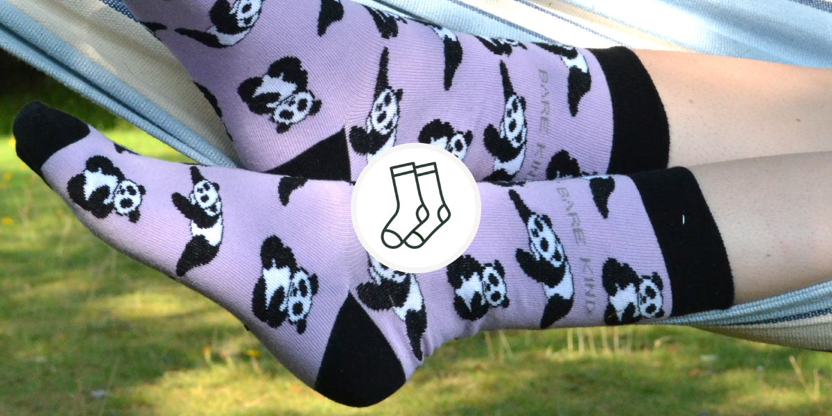 perfect custom contour form purple panda bamboo socks