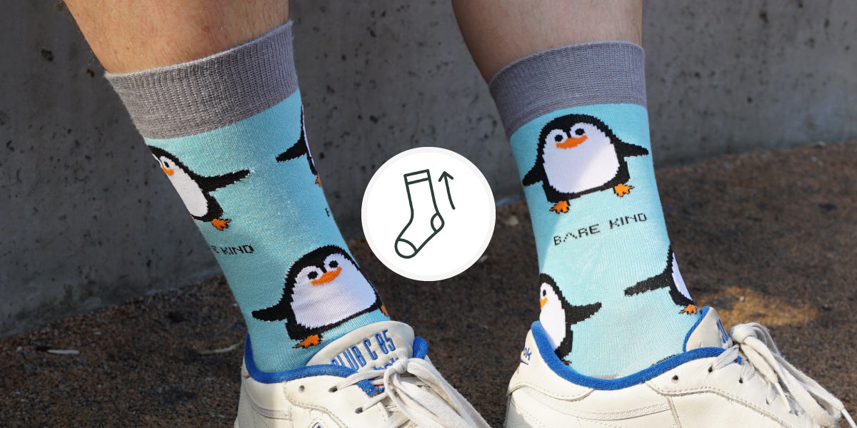 blue penguin bamboo socks