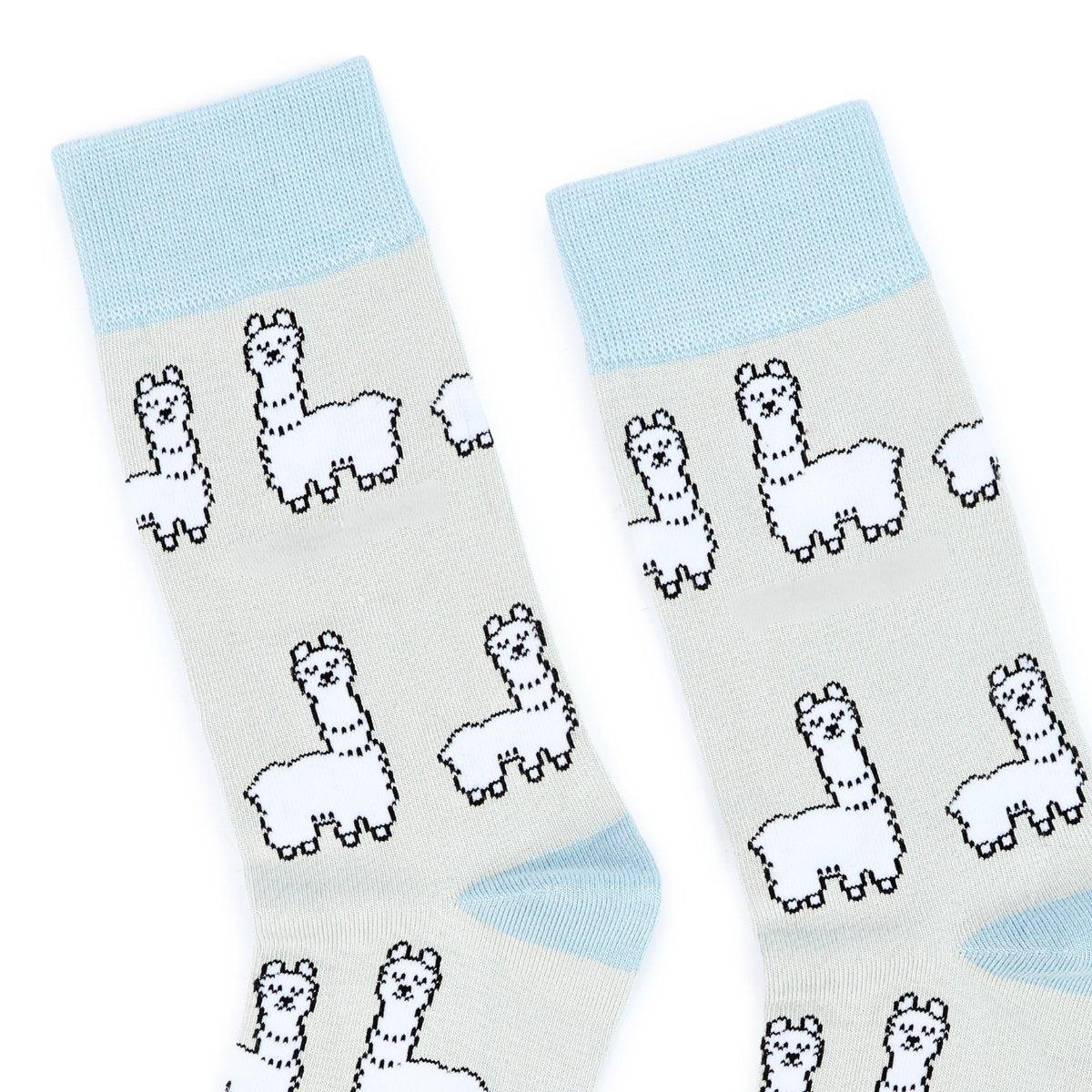 close up to grey blue alpaca bamboo socks