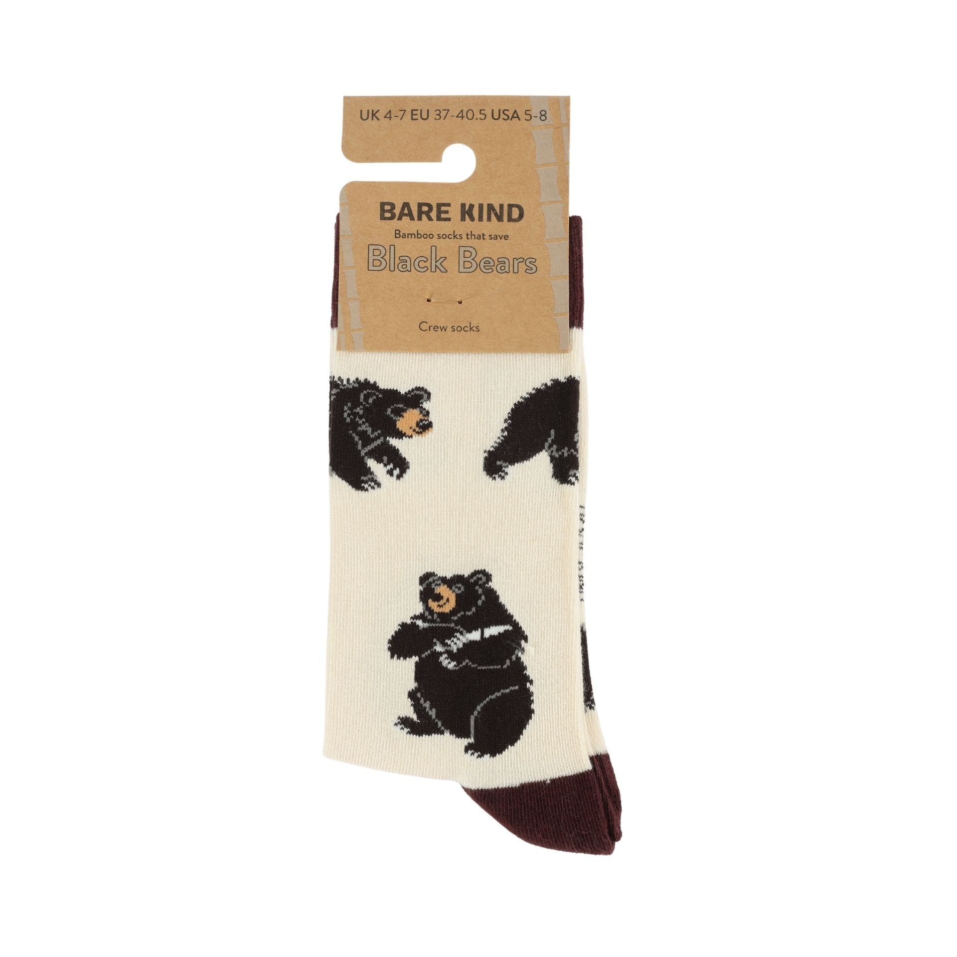 Flat lay of Black Bears bamboo socks