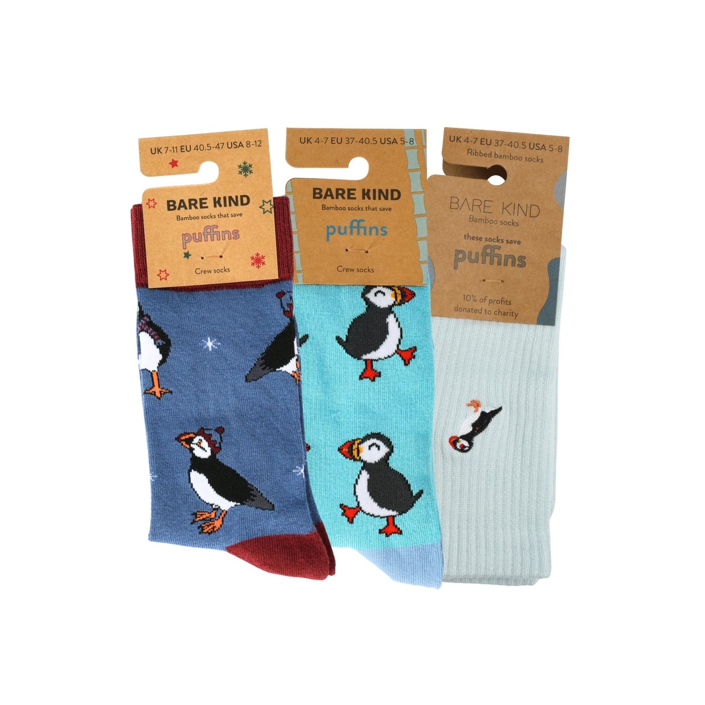 Blue Puffin Christmas Bundle of 3