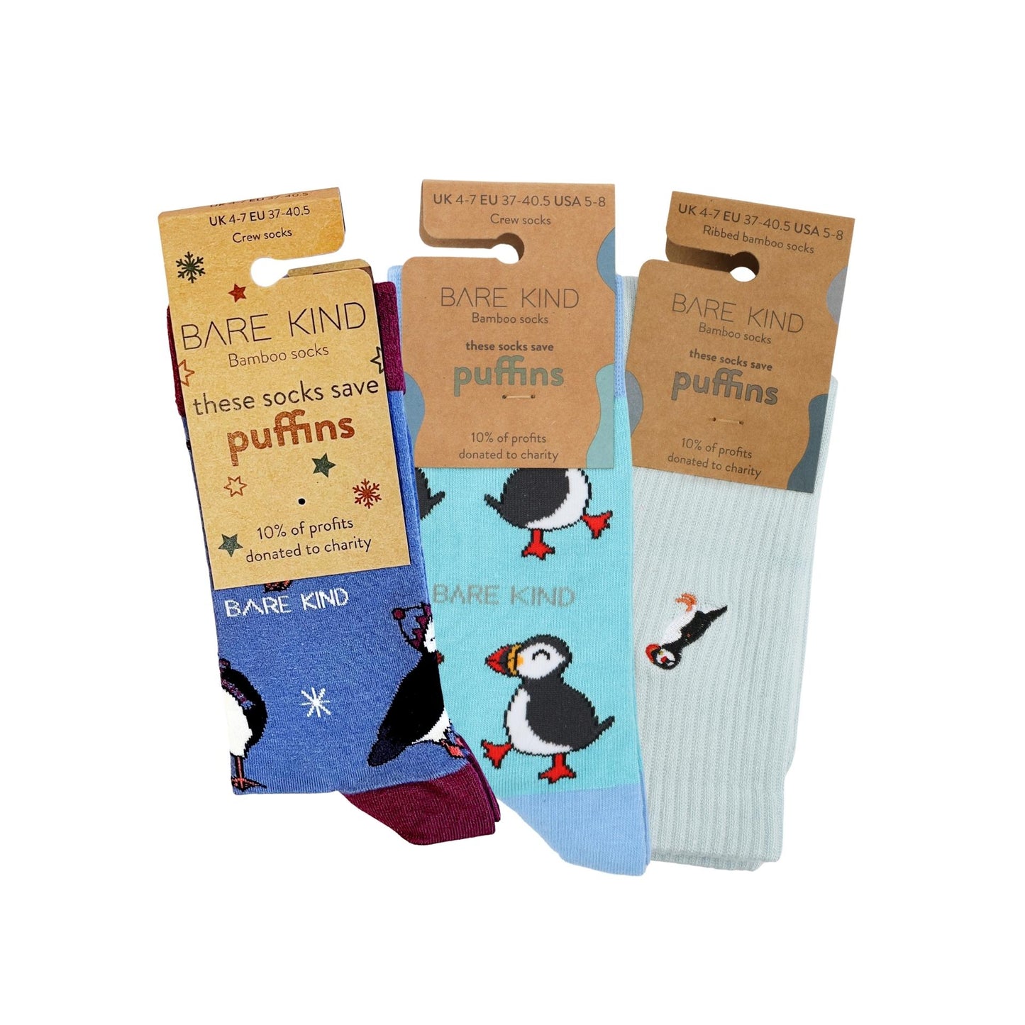 Blue Puffin Christmas Bundle of 3