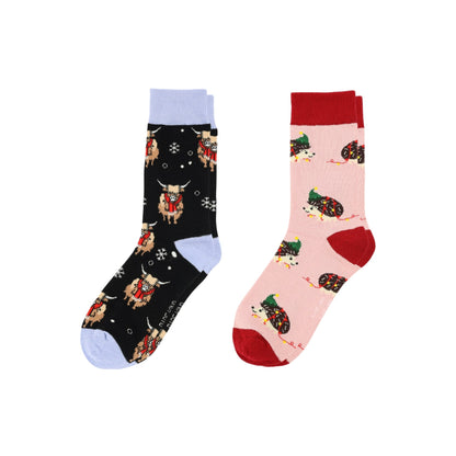 Christmas Farm Animals Bundle of 2