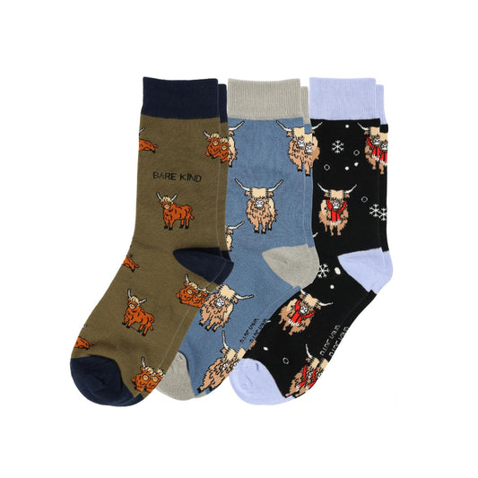 Christmas Highland Cow Bundle of 3