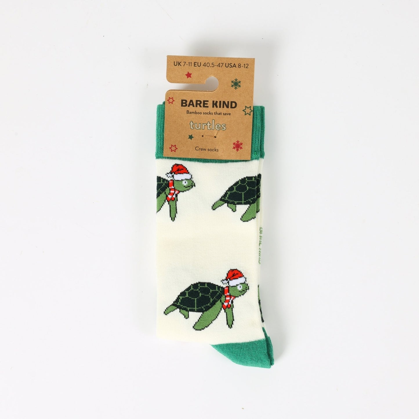Christmas turtles bamboo socks