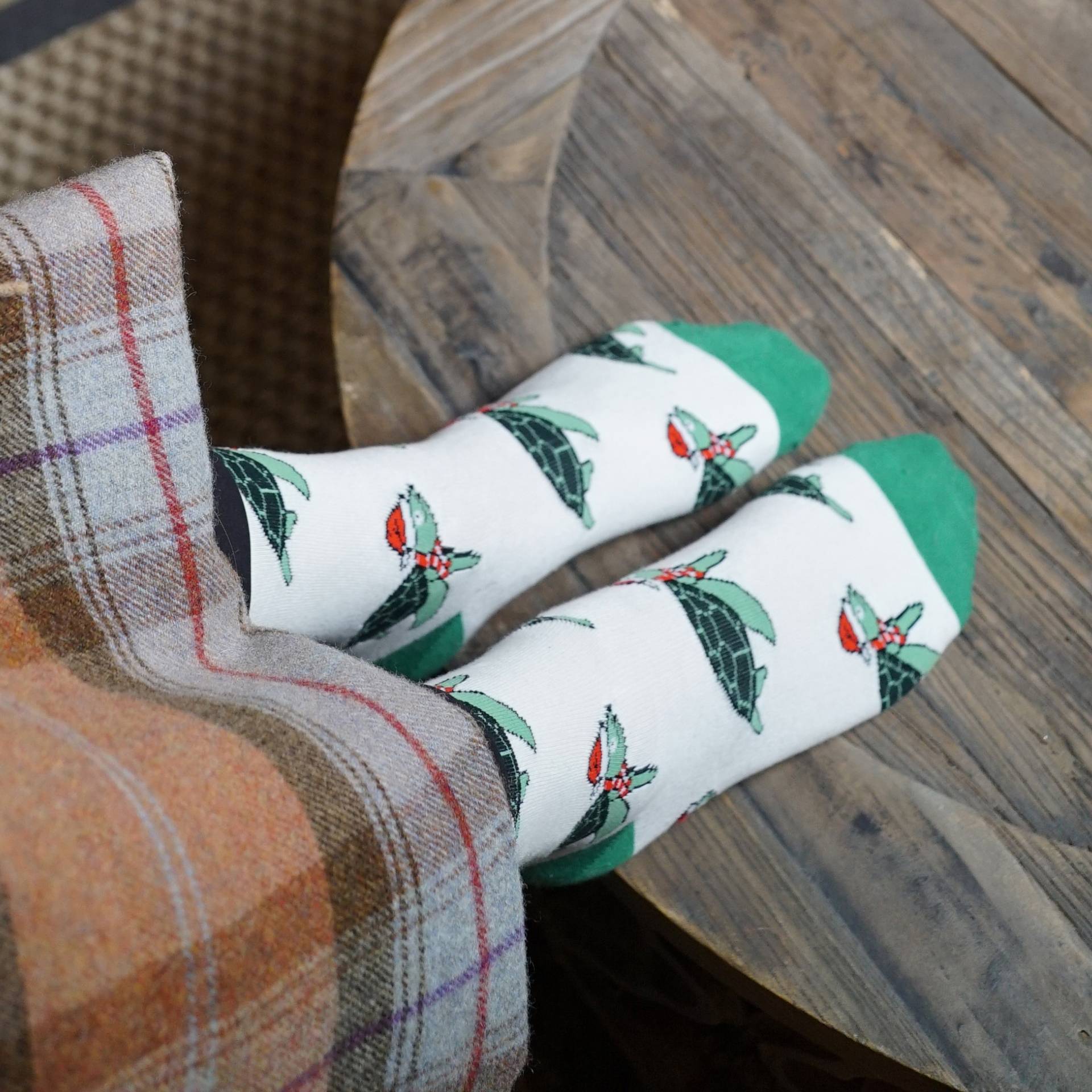 Christmas turtles bamboo socks