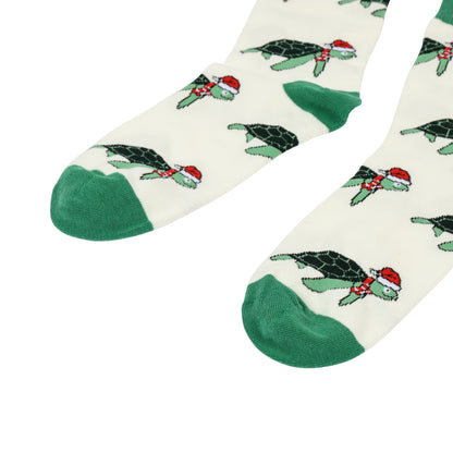 Christmas turtles bamboo socks