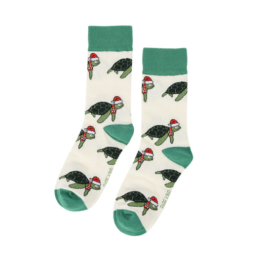 Christmas turtles bamboo socks
