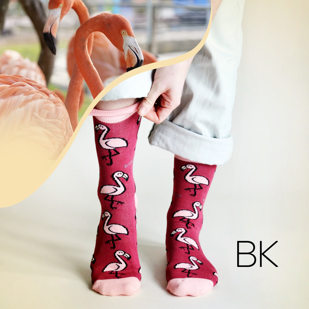 Save the Flamingos Bamboo Socks