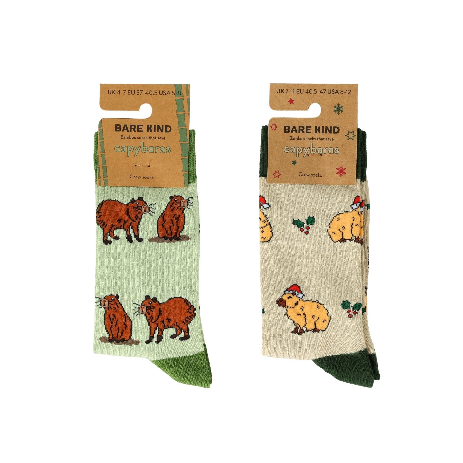 Green Christmas Capybara Bundle of 2