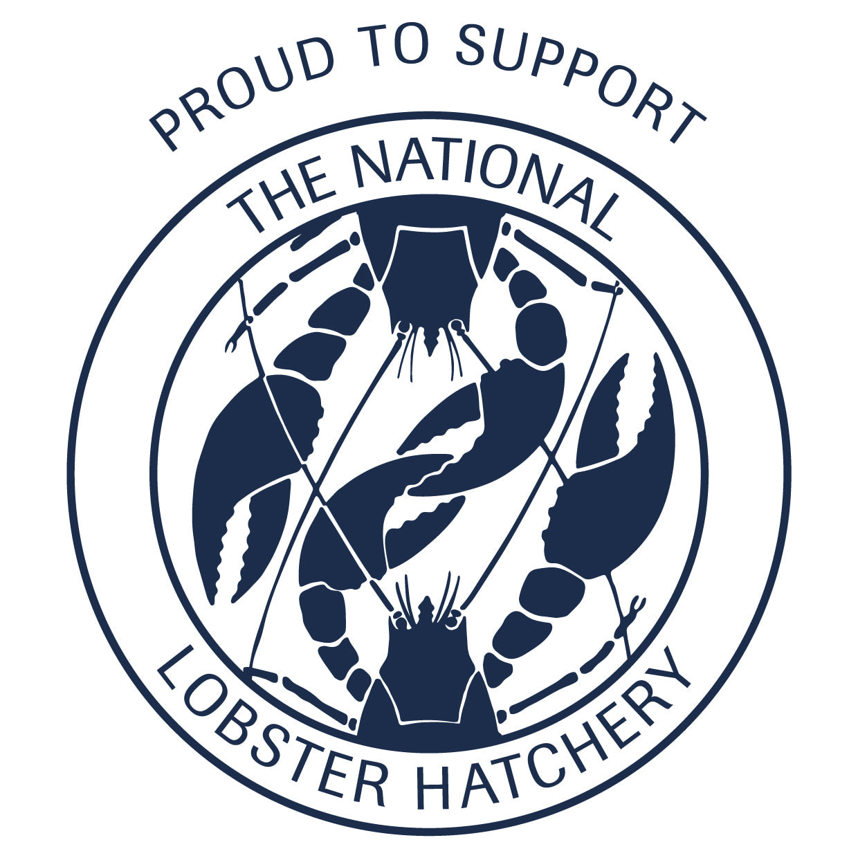 the national lobster hatchery logo, charity logo