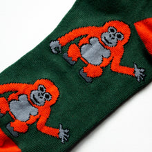 closeup of bamboo orangutan trainer socks