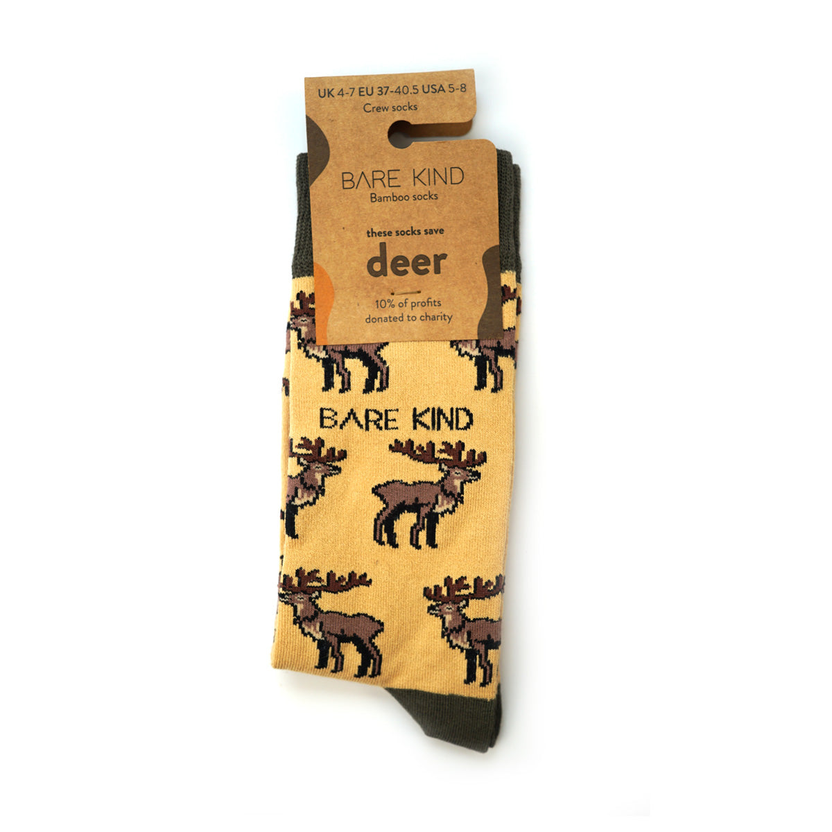 Packaging of highland deer bamboo socks