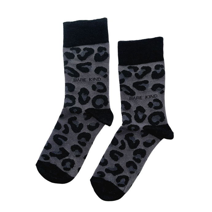 flat lay of black panther print socks