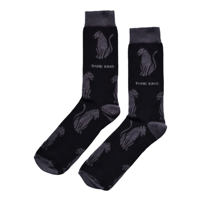 flat lay of black panther bamboo socks