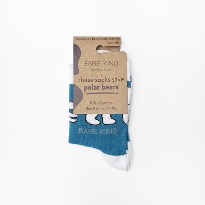 Save the Polar Bear Bamboo Socks for Kids