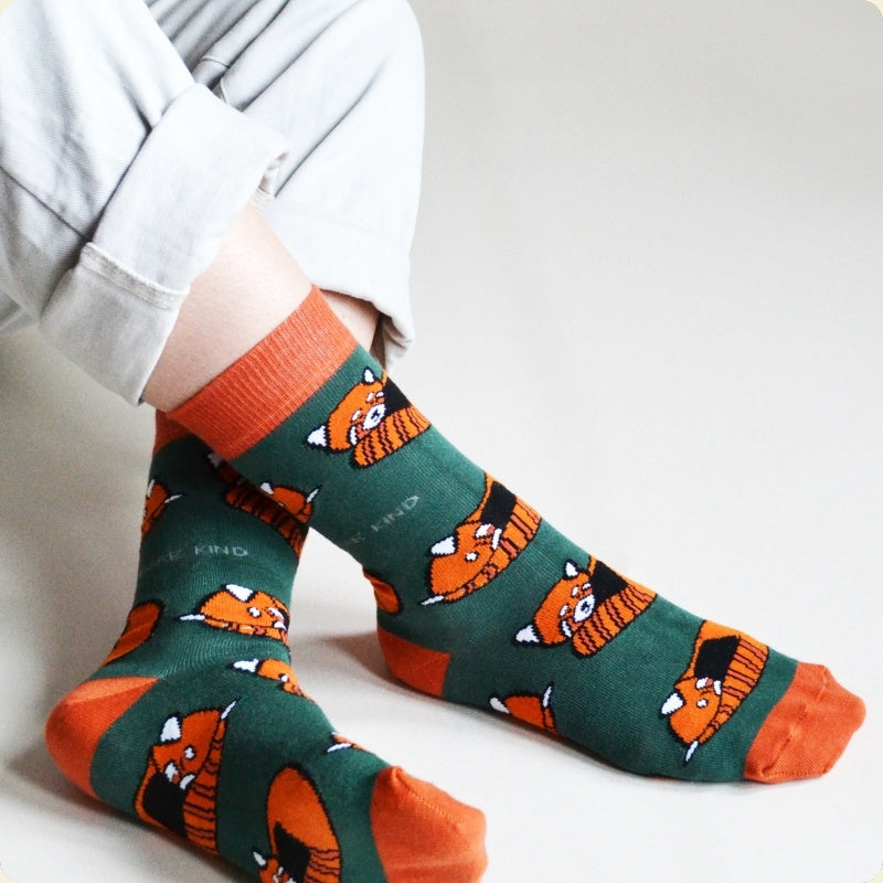 Red panda socks