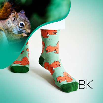 Save the Red Squirrels Bamboo Socks