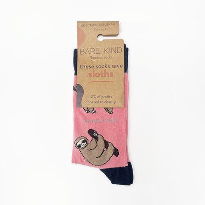 Save the Sloths Bamboo Socks