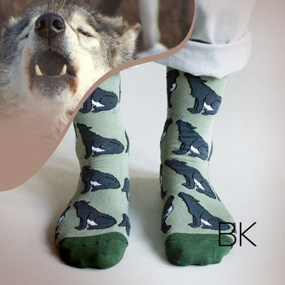 Save the Wolves Bamboo Socks