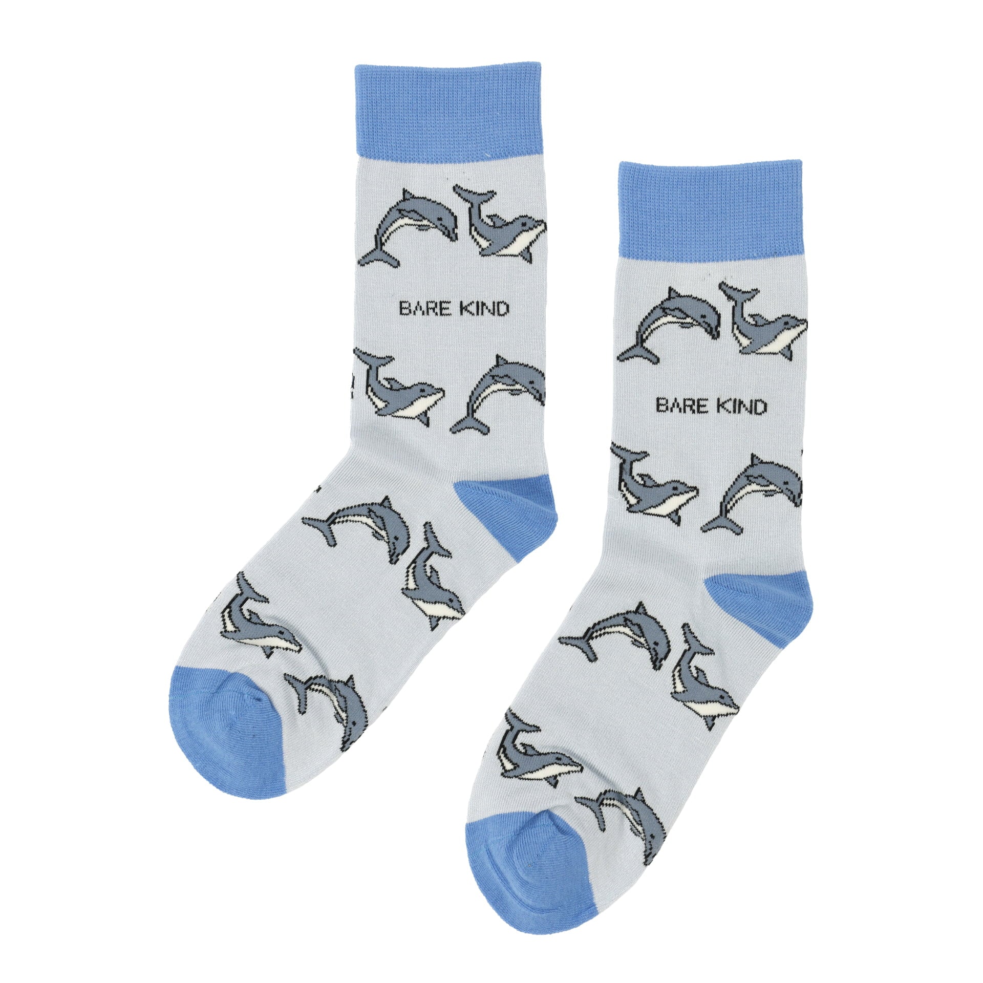 flat lay image of dolphin bamboo socks