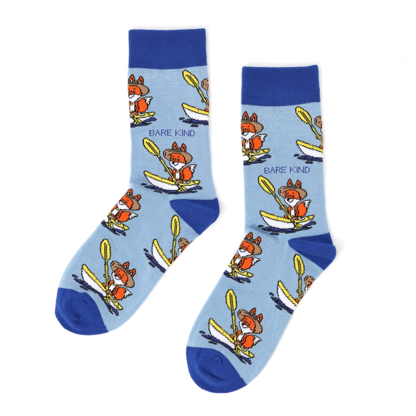 flat lay image of sporty fox bamboo socks