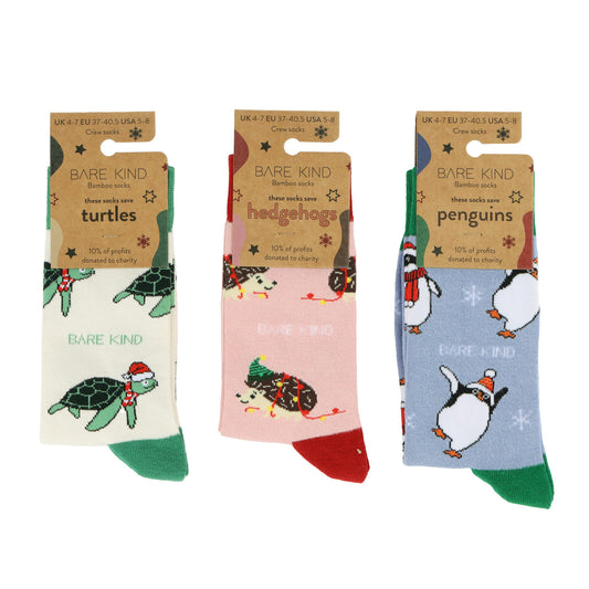 Christmas Bundle of 3 Bamboo Sock Set