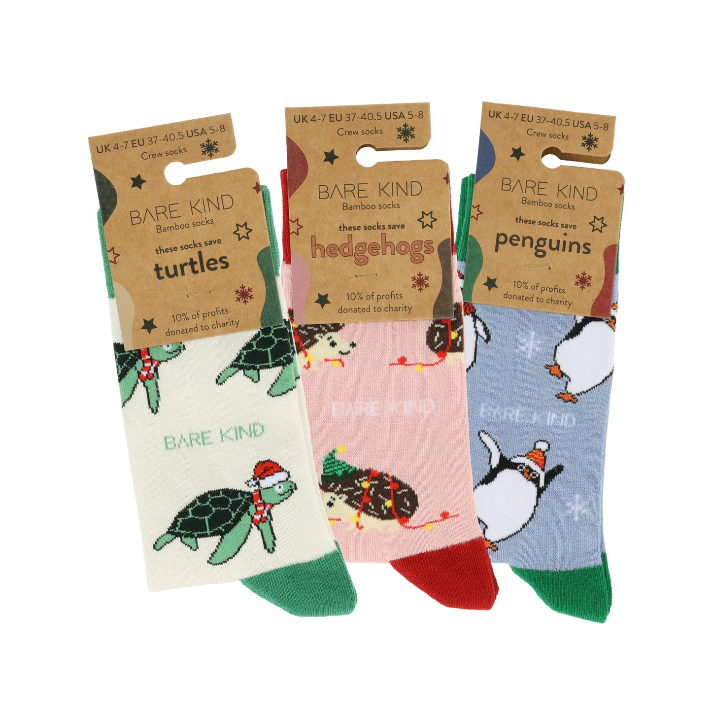 Christmas Bundle of 3 Bamboo Sock Set