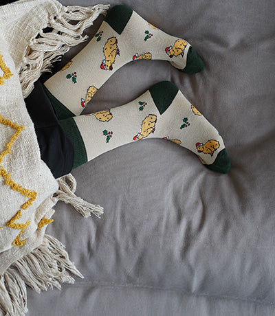 Person wearing our capybaras bamboo socks