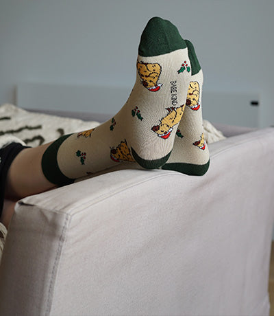 Person wearing our capybaras bamboo socks