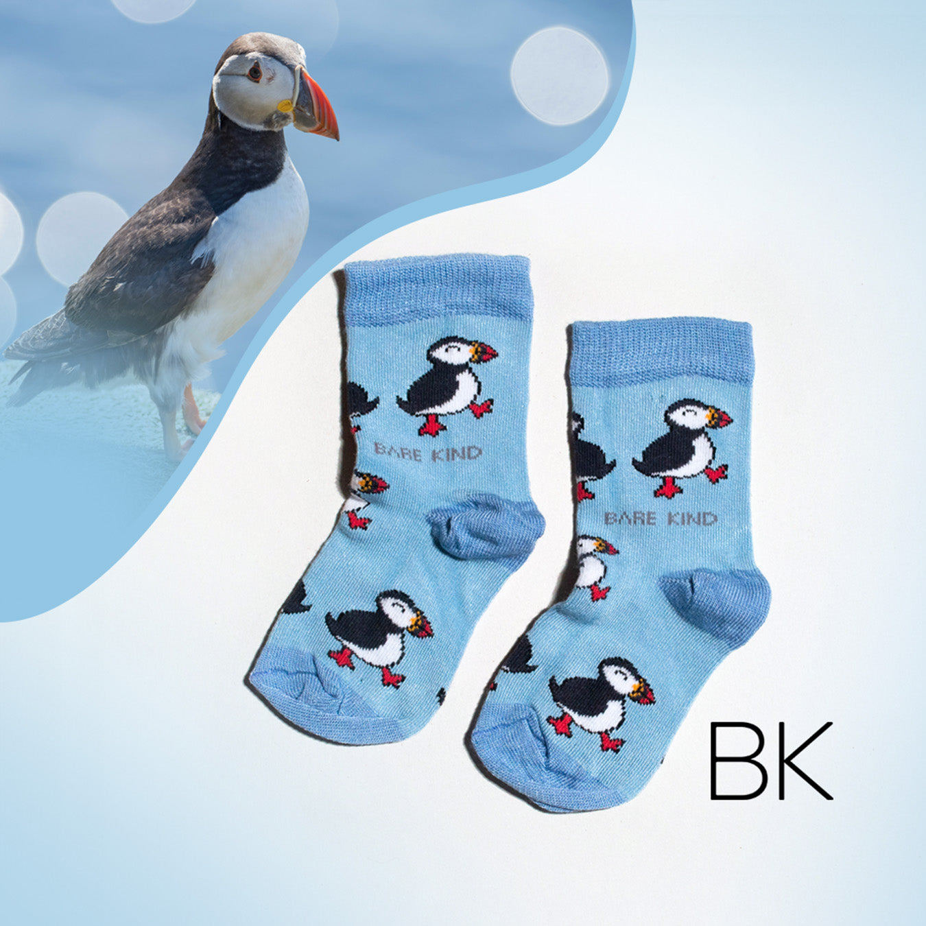Save the Puffins Bamboo Socks for Kids