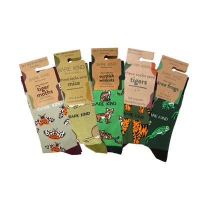 packagings of green bamboo socks