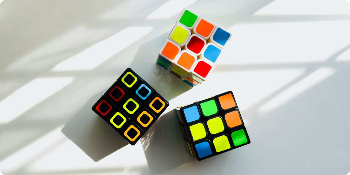 colourful cubes for office games