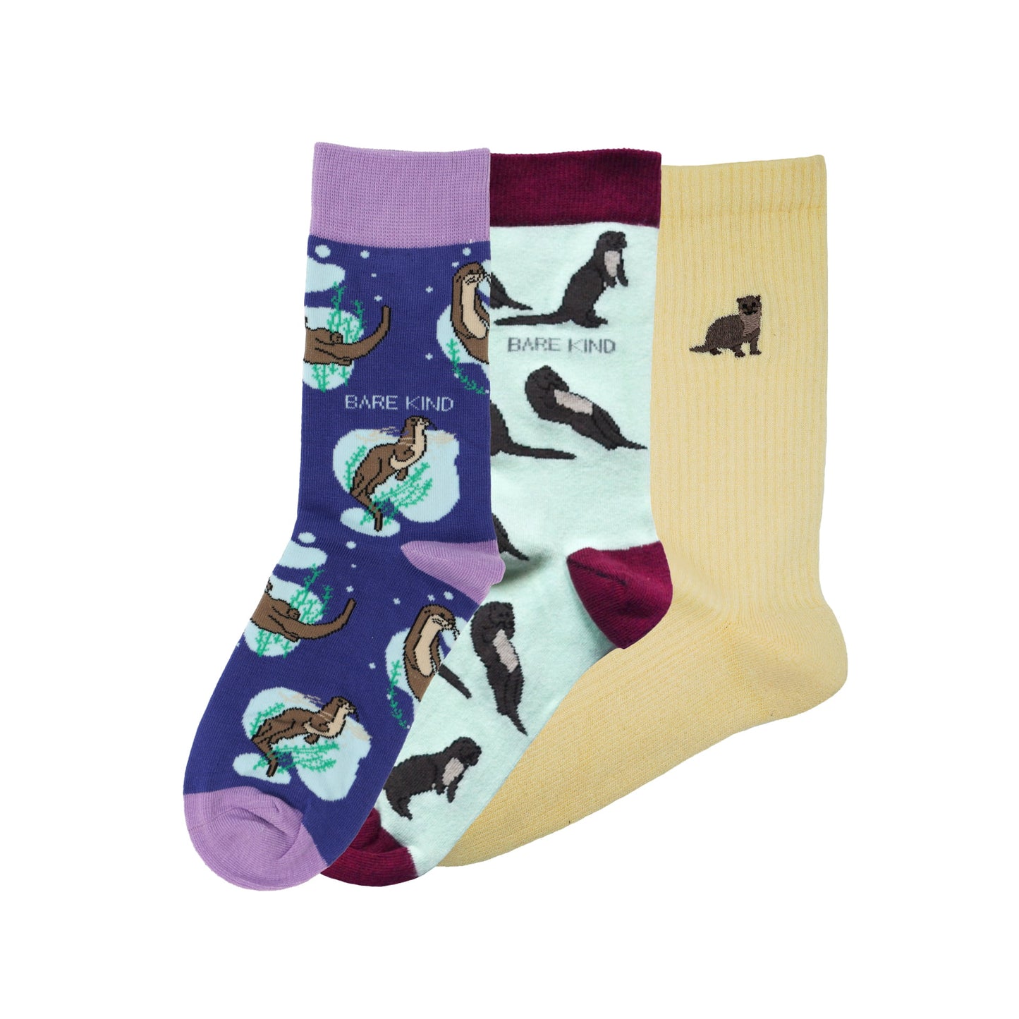 The Otter 3 Pack Bamboo Sock Set