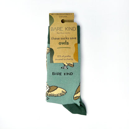 Save the Barn Owls Bamboo Socks