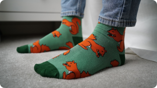 red squirrel socks