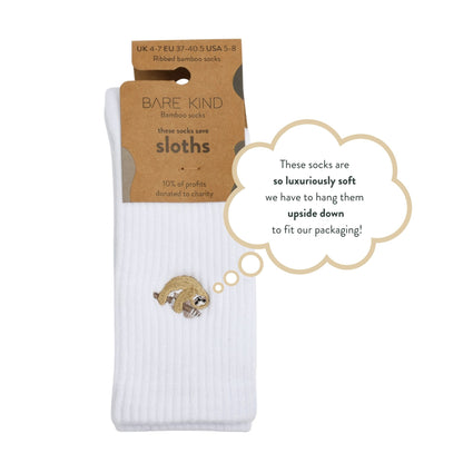 sloth ribbed socks