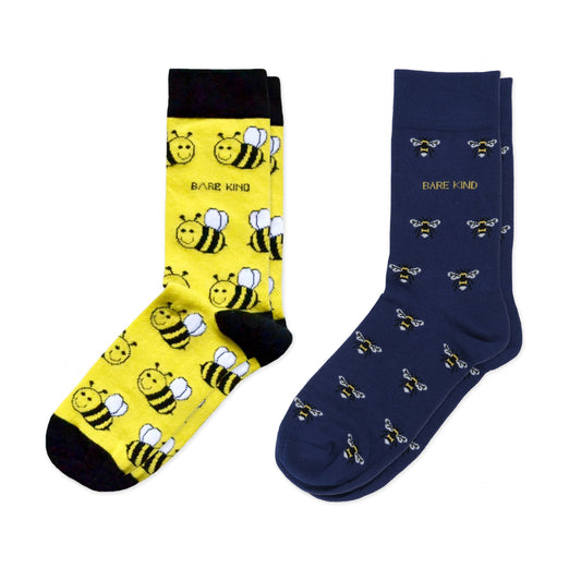 The Bee 2 Pack Bamboo Sock Set