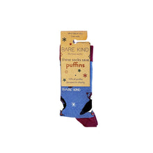 christmas puffin socks in 100% recyclable packaging