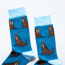 cuff closeup of bamboo walrus socks 