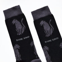 cuff closeup flat of black panther socks 