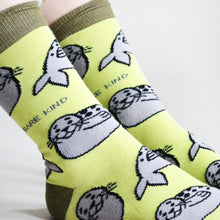 closeup of lime seal socks 